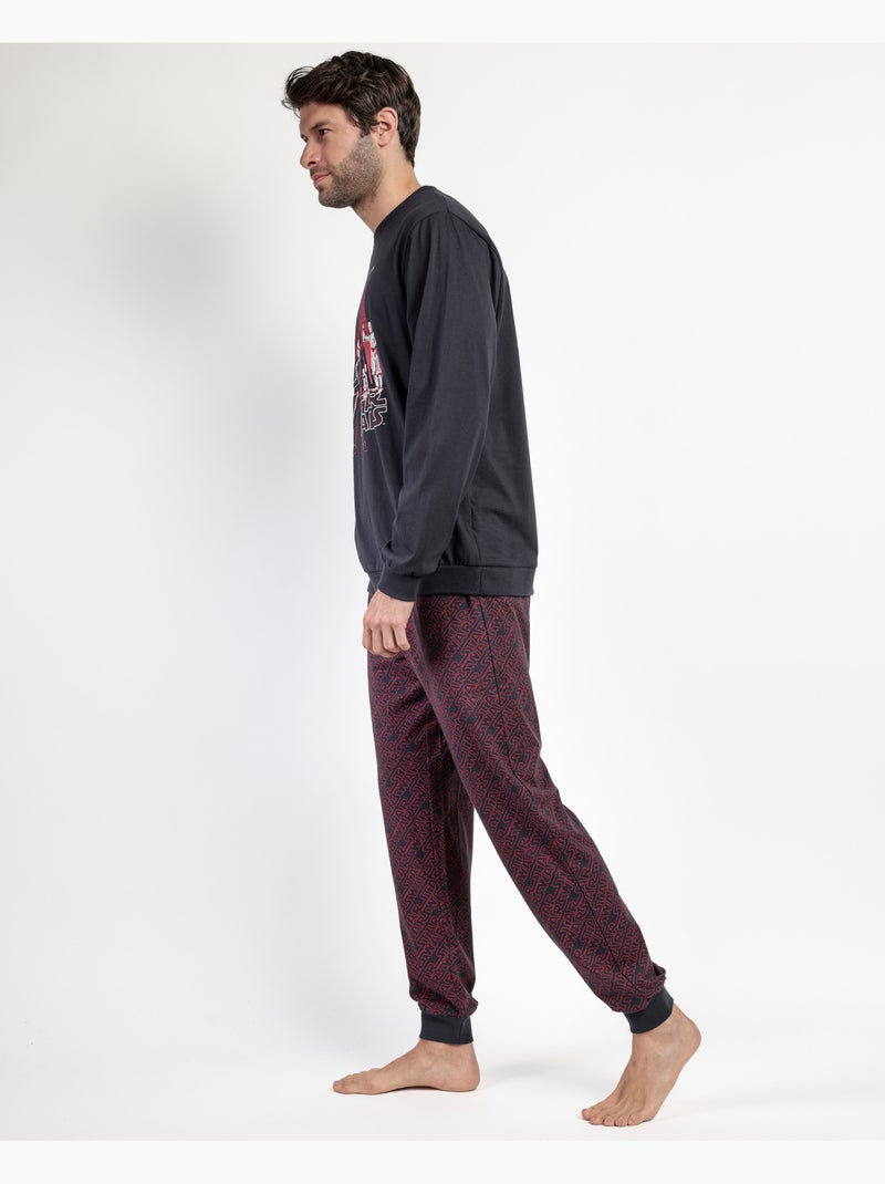 STAR WARS Pijama Manga Larga The Force Be With You para Hombre Gris oscuro - Kiabi