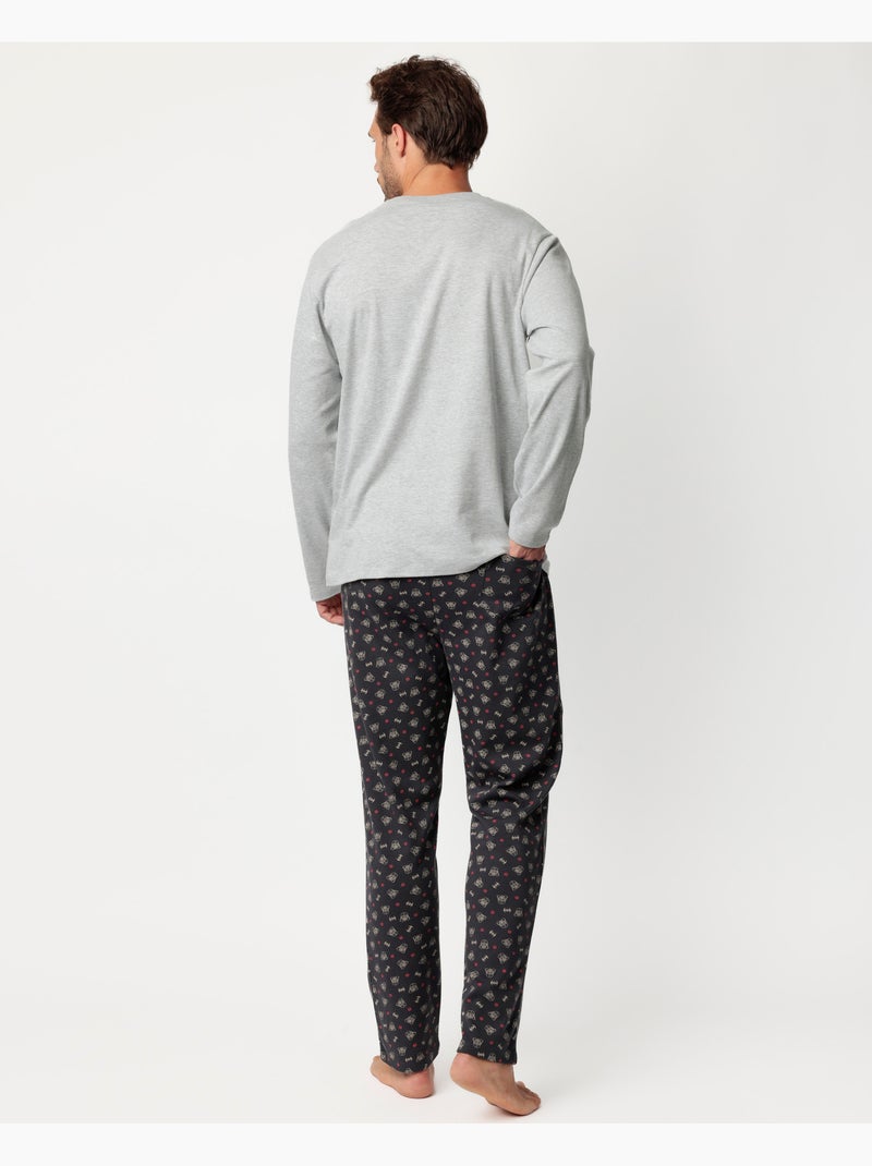 Star wars pijama manga larga the force is strong para hombre Gris jaspeado - Kiabi