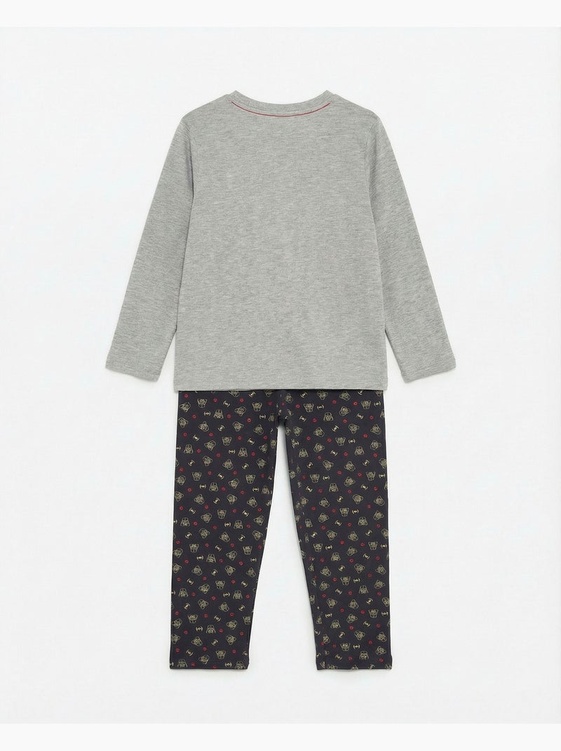 STAR WARS Pijama Manga Larga The Force Is Strong para Niño Gris jaspeado - Kiabi