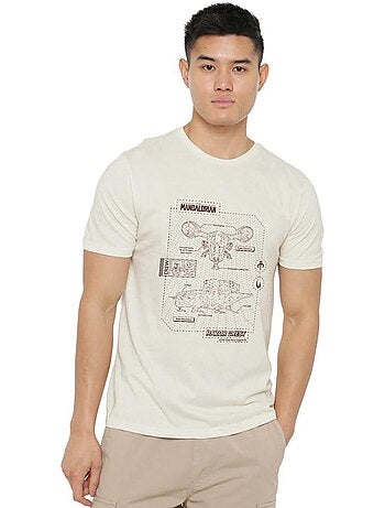 Star Wars: The Mandalorian - Camiseta Razor Crest Blueprint para Hombre