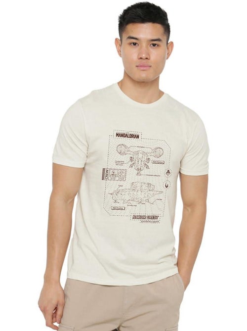 Star Wars: The Mandalorian - Camiseta Razor Crest Blueprint para Hombre - Kiabi