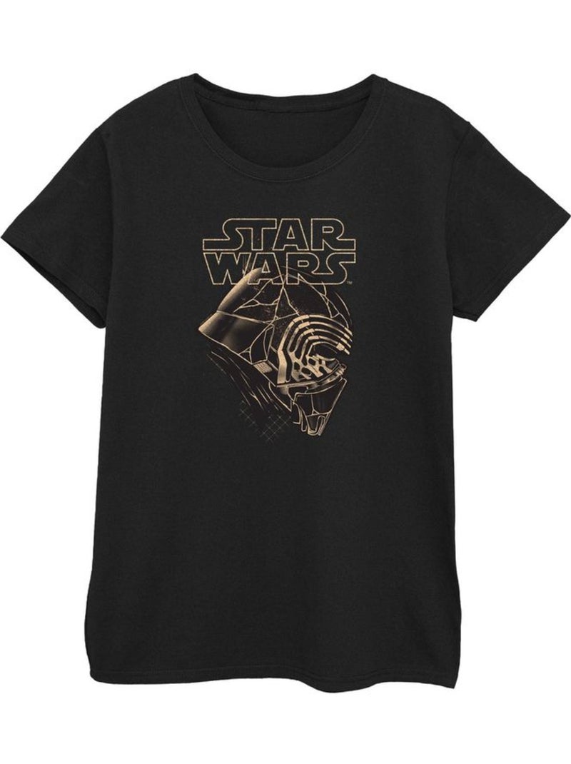 Star Wars: The Rise of Skywalker - Camiseta de Kylo Ren Máscara de Algodón para Mujer Negro - Kiabi
