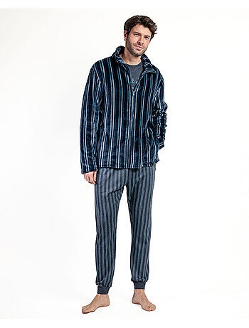 STAY AT HOME Bata Manga Larga Calentita Italic para Hombre