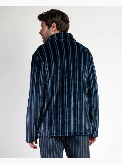STAY AT HOME Bata Manga Larga Calentita Italic para Hombre - Kiabi STAY AT HOME Bata Manga Larga Calentita Italic para Hombre - Kiabi