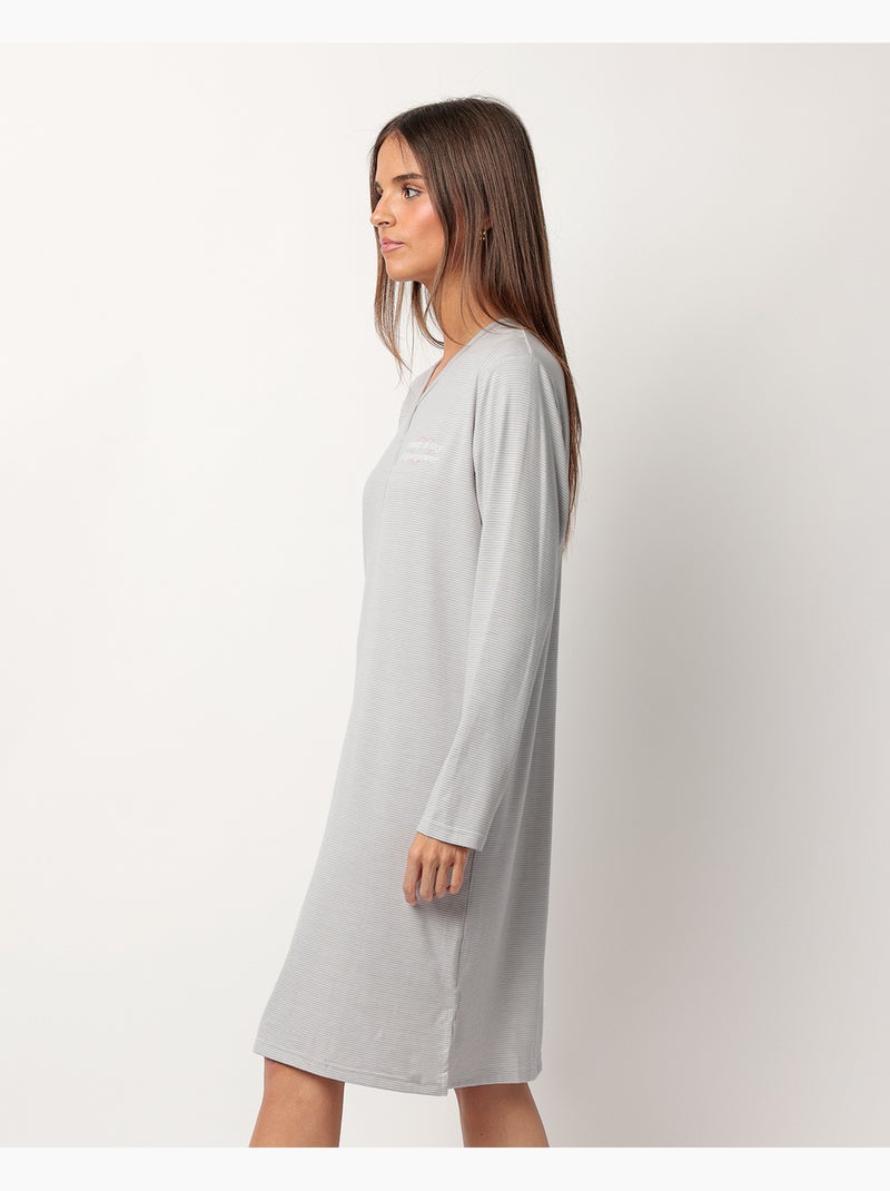 STAY AT HOME Camisola Manga Larga Tapeta Sleep Is My Superpower para Mujer Gris - Kiabi