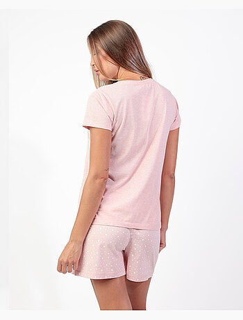 STAY AT HOME Pijama Manga Corta Believe para Mujer