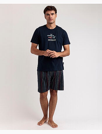 STAY AT HOME Pijama Manga Corta Creative And Not Serious para Hombre
