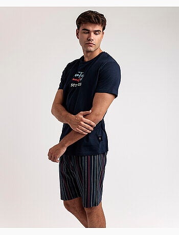 STAY AT HOME Pijama Manga Corta Creative And Not Serious para Hombre