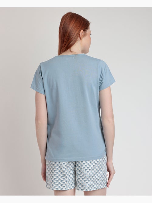 STAY AT HOME Pijama Manga Corta Greek Style para Mujer - Kiabi STAY AT HOME Pijama Manga Corta Greek Style para Mujer - Kiabi
