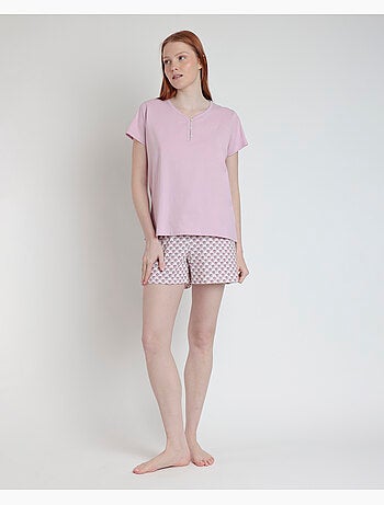 STAY AT HOME Pijama Manga Corta Greek Style para Mujer
