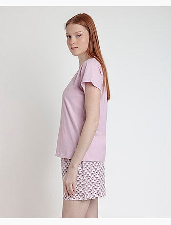 STAY AT HOME Pijama Manga Corta Greek Style para Mujer