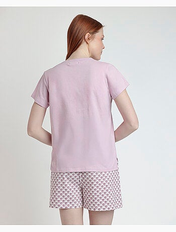 STAY AT HOME Pijama Manga Corta Greek Style para Mujer