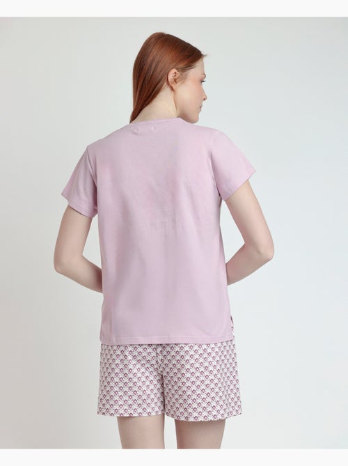 STAY AT HOME Pijama Manga Corta Greek Style para Mujer - Kiabi STAY AT HOME Pijama Manga Corta Greek Style para Mujer - Kiabi