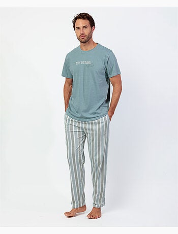 STAY AT HOME Pijama Manga Corta Let´S Go Travel para Hombre