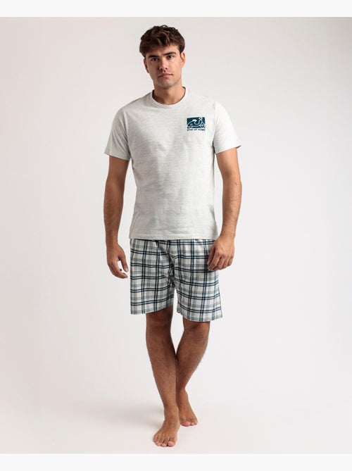 STAY AT HOME Pijama Manga Corta Scooty para Hombre - Kiabi STAY AT HOME Pijama Manga Corta Scooty para Hombre - Kiabi