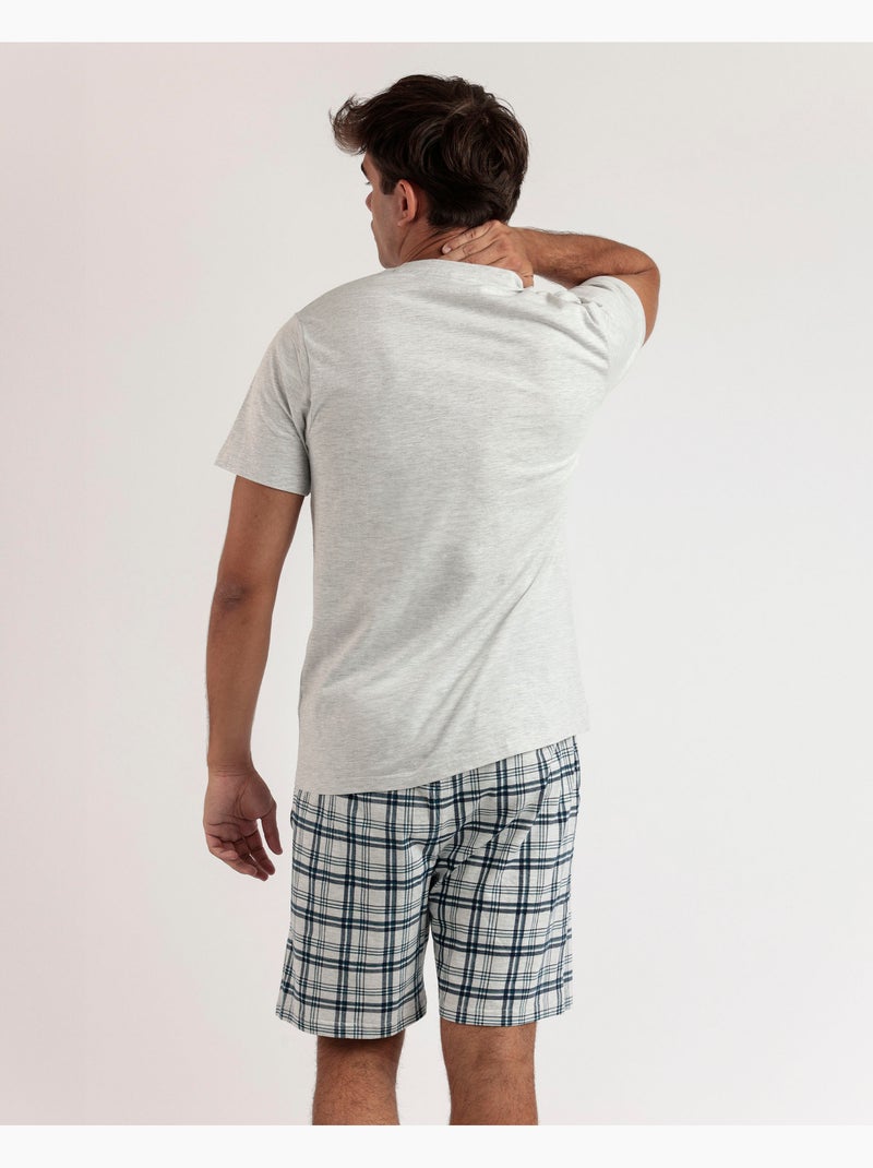 STAY AT HOME Pijama Manga Corta Scooty para Hombre Crudo - Kiabi
