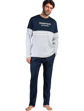 STAY AT HOME Pijama Manga Larga Champions para Hombre
