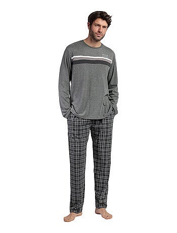 STAY AT HOME Pijama Manga Larga Ebony para Hombre
