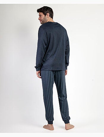 STAY AT HOME Pijama Manga Larga Italic para Hombre