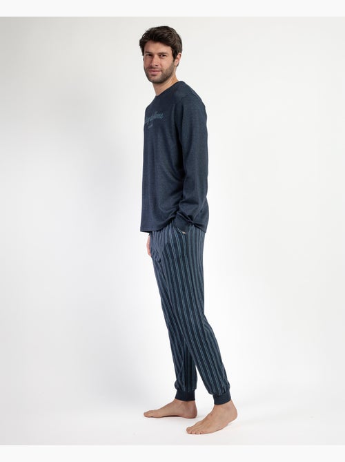 STAY AT HOME Pijama Manga Larga Italic para Hombre - Kiabi