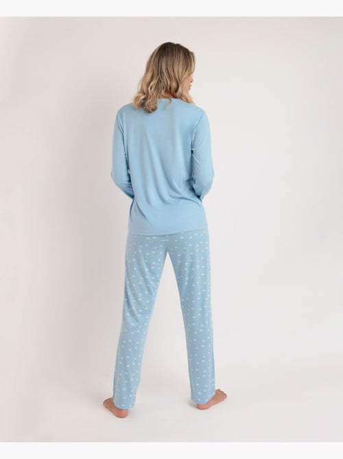 STAY AT HOME Pijama Manga Larga It´s Time To Sleep para Mujer - Kiabi STAY AT HOME Pijama Manga Larga It´s Time To Sleep para Mujer - Kiabi