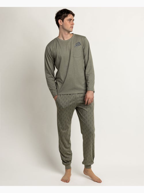 STAY AT HOME Pijama Manga Larga Keys para Hombre - Kiabi