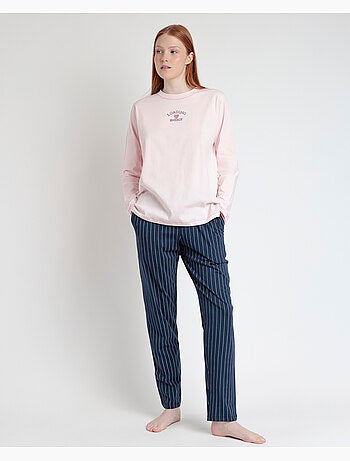 STAY AT HOME Pijama Manga Larga Loading Energy para Mujer