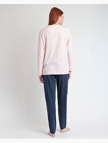STAY AT HOME Pijama Manga Larga Loading Energy para Mujer