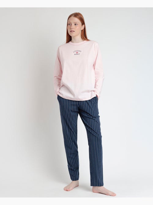 STAY AT HOME Pijama Manga Larga Loading Energy para Mujer - Kiabi
