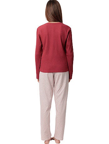 STAY AT HOME Pijama Manga Larga Tapeta Geometric Flower para Mujer