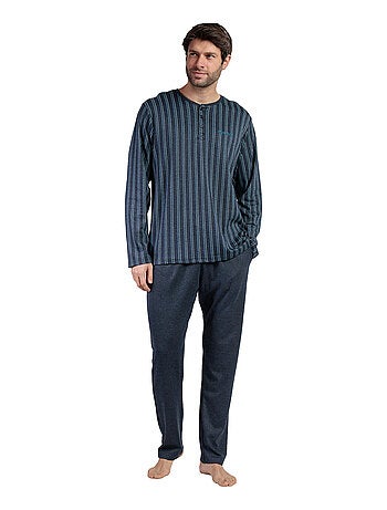 STAY AT HOME Pijama Manga Larga Tapeta Italic para Hombre
