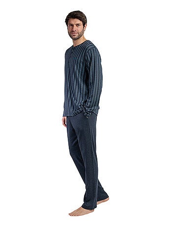 STAY AT HOME Pijama Manga Larga Tapeta Italic para Hombre