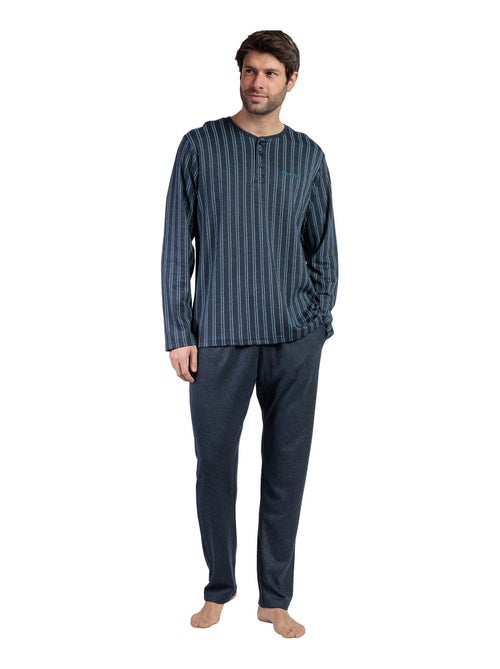 STAY AT HOME Pijama Manga Larga Tapeta Italic para Hombre - Kiabi