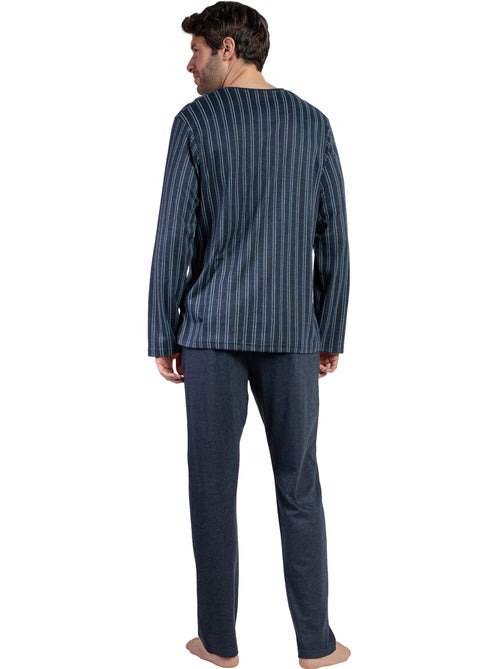 STAY AT HOME Pijama Manga Larga Tapeta Italic para Hombre - Kiabi