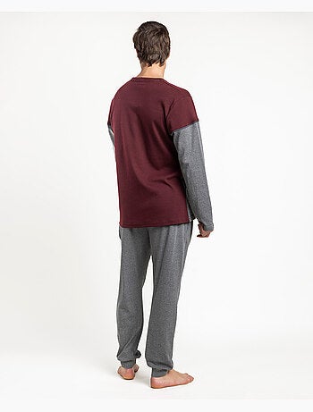 STAY AT HOME Pijama Manga Larga Tired Mood para Hombre