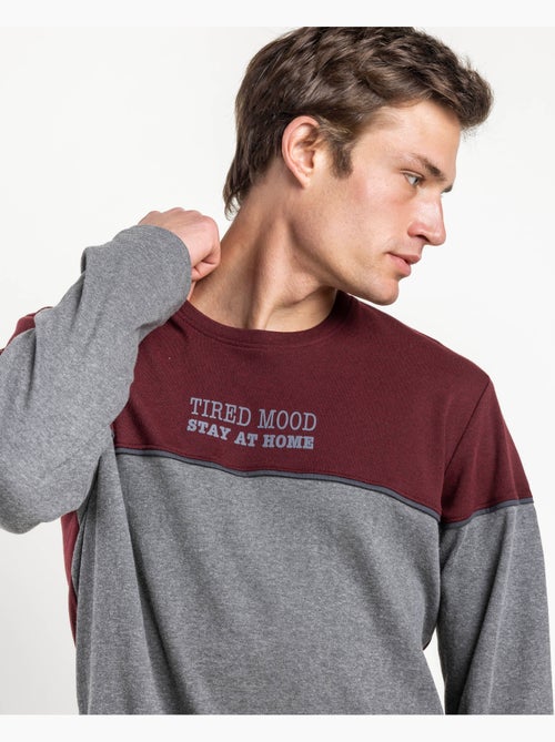 STAY AT HOME Pijama Manga Larga Tired Mood para Hombre - Kiabi STAY AT HOME Pijama Manga Larga Tired Mood para Hombre - Kiabi