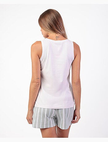 STAY AT HOME Pijama Sin mangas Beautiful para Mujer