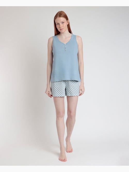 STAY AT HOME Pijama Sin Mangas Greek Style para Mujer - Kiabi