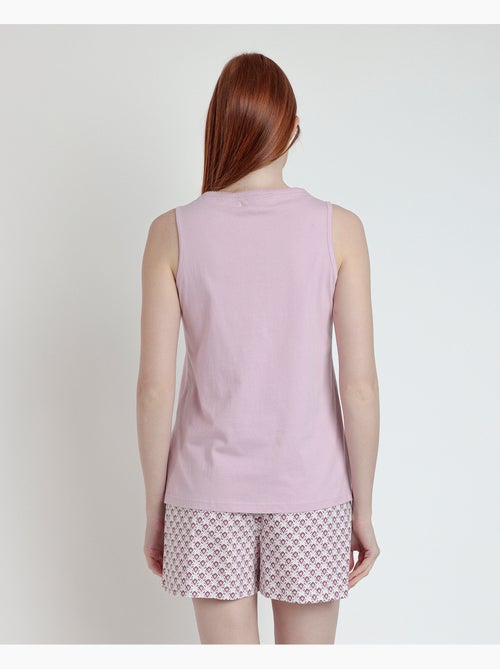 STAY AT HOME Pijama Sin Mangas Greek Style para Mujer - Kiabi STAY AT HOME Pijama Sin Mangas Greek Style para Mujer - Kiabi