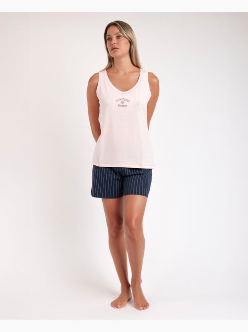 STAY AT HOME Pijama Sin Mangas Loading Energy para Mujer - Kiabi STAY AT HOME Pijama Sin Mangas Loading Energy para Mujer - Kiabi