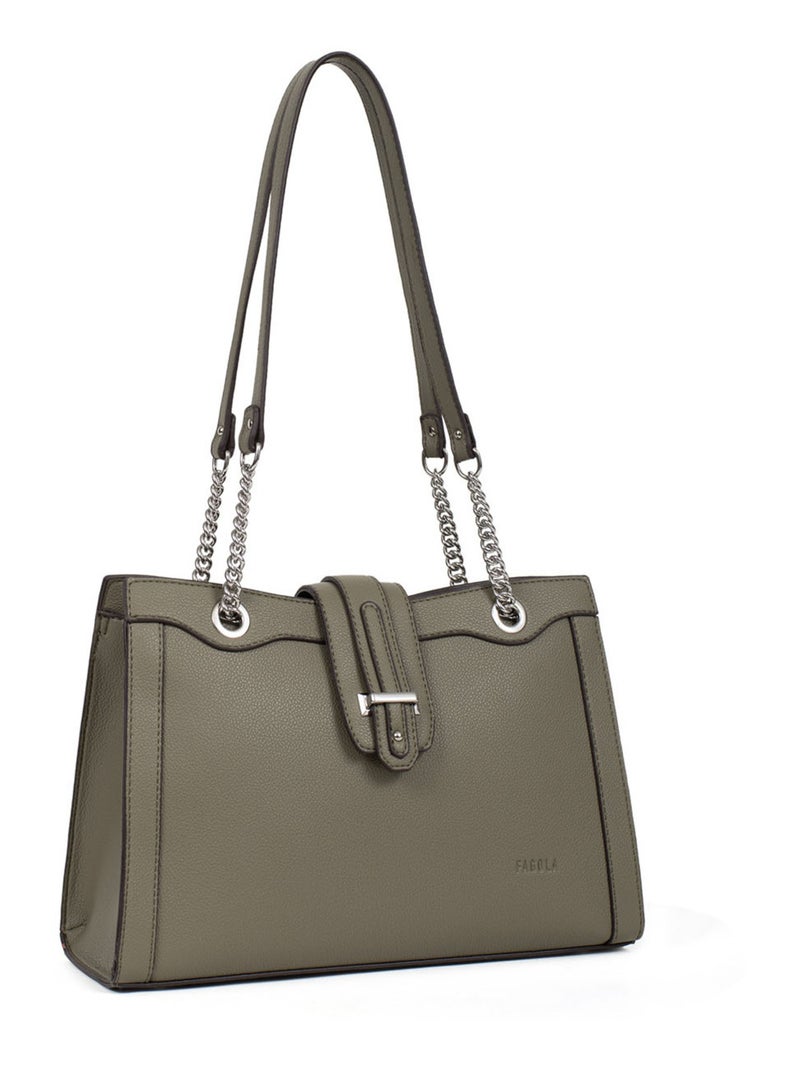 STELLA - Bolso de hombro con 2 asas Caqui - Kiabi