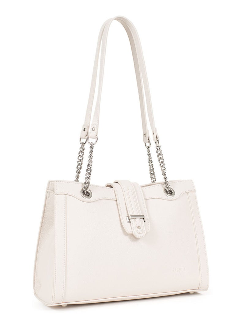 STELLA - Bolso de hombro con 2 asas Marfil - Kiabi