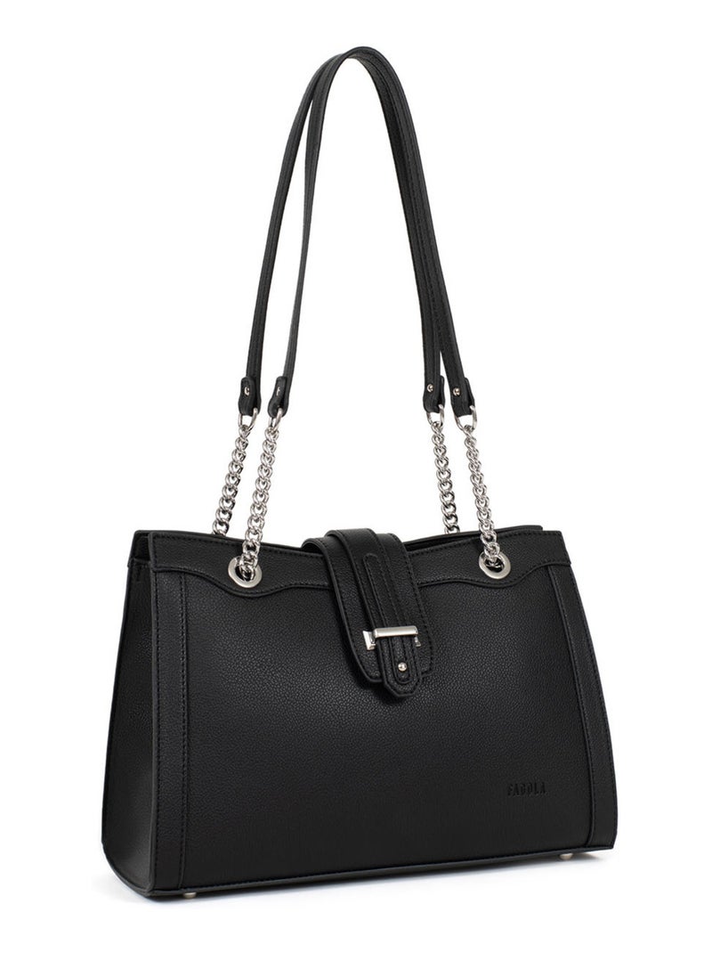STELLA - Bolso de hombro con 2 asas Negro - Kiabi