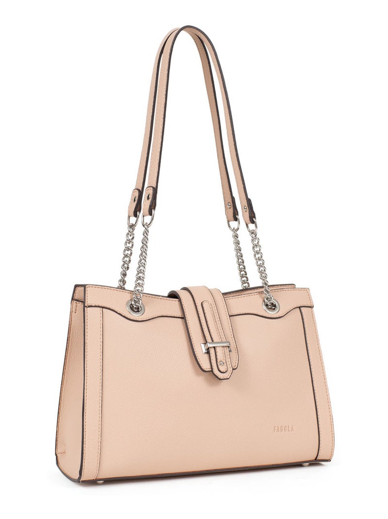 STELLA - Bolso de hombro con 2 asas Nude - Kiabi