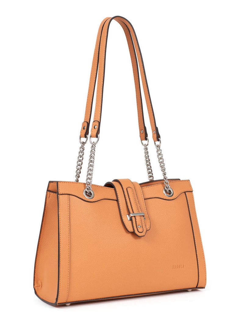 STELLA - Bolso de hombro con 2 asas Salmón - Kiabi