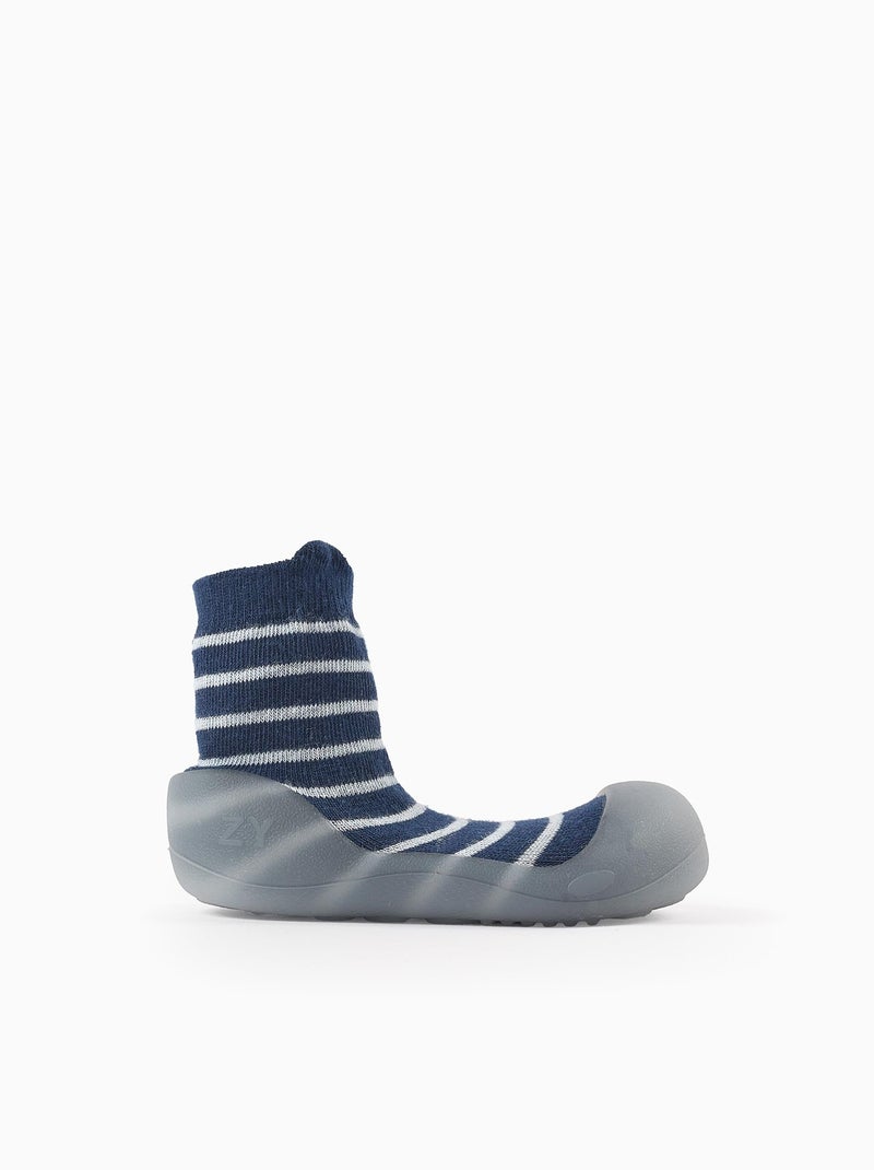Steppies medias-pantuflas a rayas Azul oscuro - Kiabi