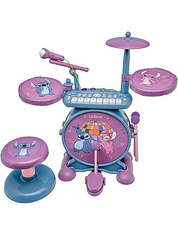 Stitch batería electrónica luminosa completa con asiento