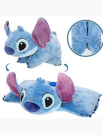 Stitch cojín peluche 2 en 1 suave y aterciopelado