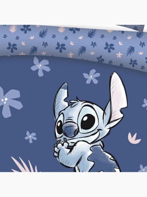 Stitch, Juego de sabanas doble estampado reversible 100% algodón, OHANA - Kiabi Stitch, Juego de sabanas doble estampado reversible 100% algodón, OHANA - Kiabi
