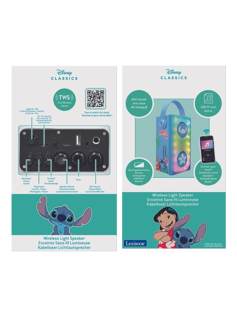 Stitch Luminous Potente altavoz Bluetooth? con micr?fono Azul - Kiabi